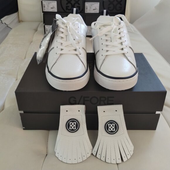 NEW Women Size 11 (Men 9.5) G/Fore Kiltie Disruptor Golf White Leather Shoes - Picture 15 of 16